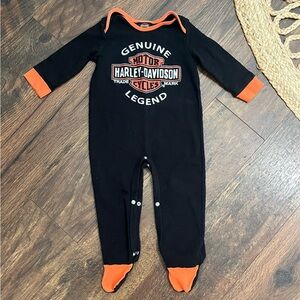 Harley Davidson Baby 9-12 Month Footed Pajamas